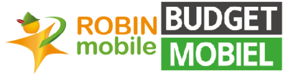 Logo Robin Mobile en Logo Budget Mobiel